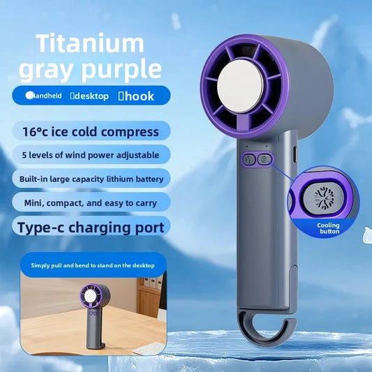 Portable Ice Cooling Desk Fan